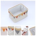 thumbnail image 2 of Unique Bargains Fabric Collapsible Storage Cube Basket with Handles for Shelves 1pcs Beige, 2 of 7