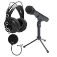 thumbnail image 1 of Micrófono dinámico Samson Q2U USB XLR con audífonos incluido, 1 of 4