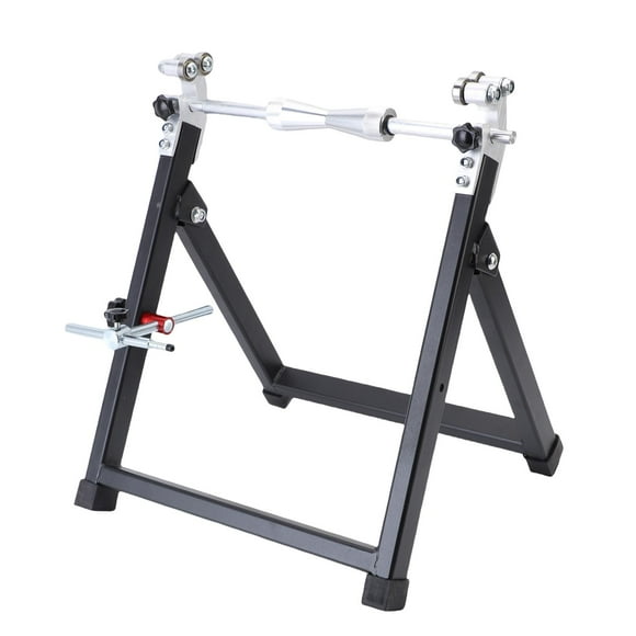 Rim Tire Balancer, Black Coated Efficient Adjustable Centering Cones Motorcycle Wheel Balancer Truing Stand for Sport Dirt Bike