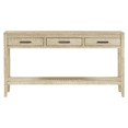 thumbnail image 4 of Hassch Console Table with Open Shelf and 3 Storage Drawers, 59.1" Farmhouse Foyer Table, Entryway Sofa Table for Living Room, Gray, 4 of 11