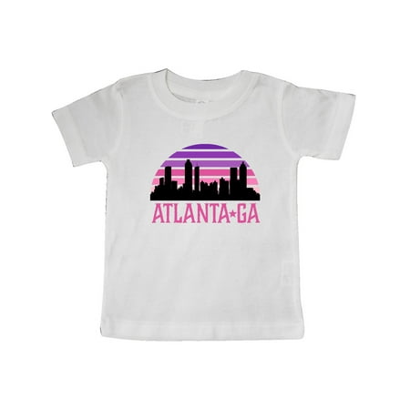 

Inktastic Atlanta Georgia Retro Sunset Skyline Gift Baby Girl T-Shirt