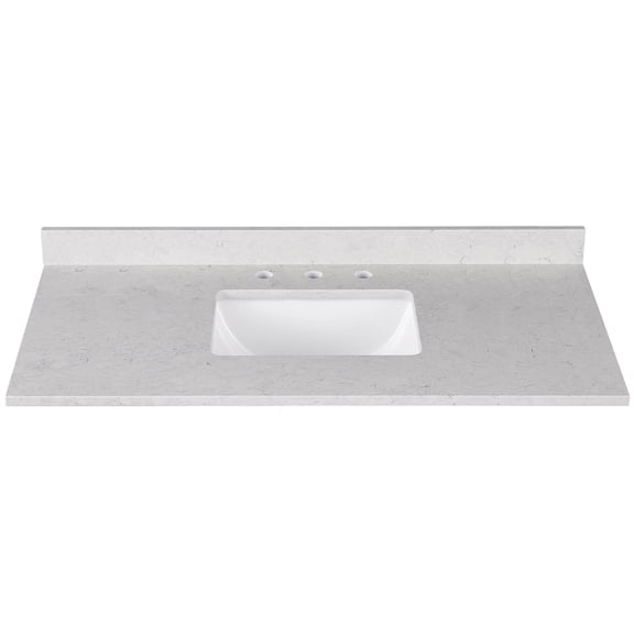 Dreamwerks Amalfi 49"W x 22"D Engineered Marble Vanity Top with Rectangular 1x Undermount Bowl