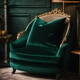 thumbnail image 4 of Plutus Emerald Opulence Velvet Luxury Throw Pillow, 4 of 6
