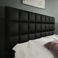 thumbnail image 2 of Castle Place Classic Sqaure Tufted Velvet Upholstered King Headboard, Black, 2 of 8