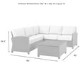 thumbnail image 6 of Crosley Bradenton 4Pc Outdoor Wicker Sectional Set Sangria/Weathered Brown - Right Corner Loveseat, Left Corner Loveseat, Corner Chair, & Sectional Glass Top Coffee Table-Color:Weathered Brown/Sand, 6 of 20