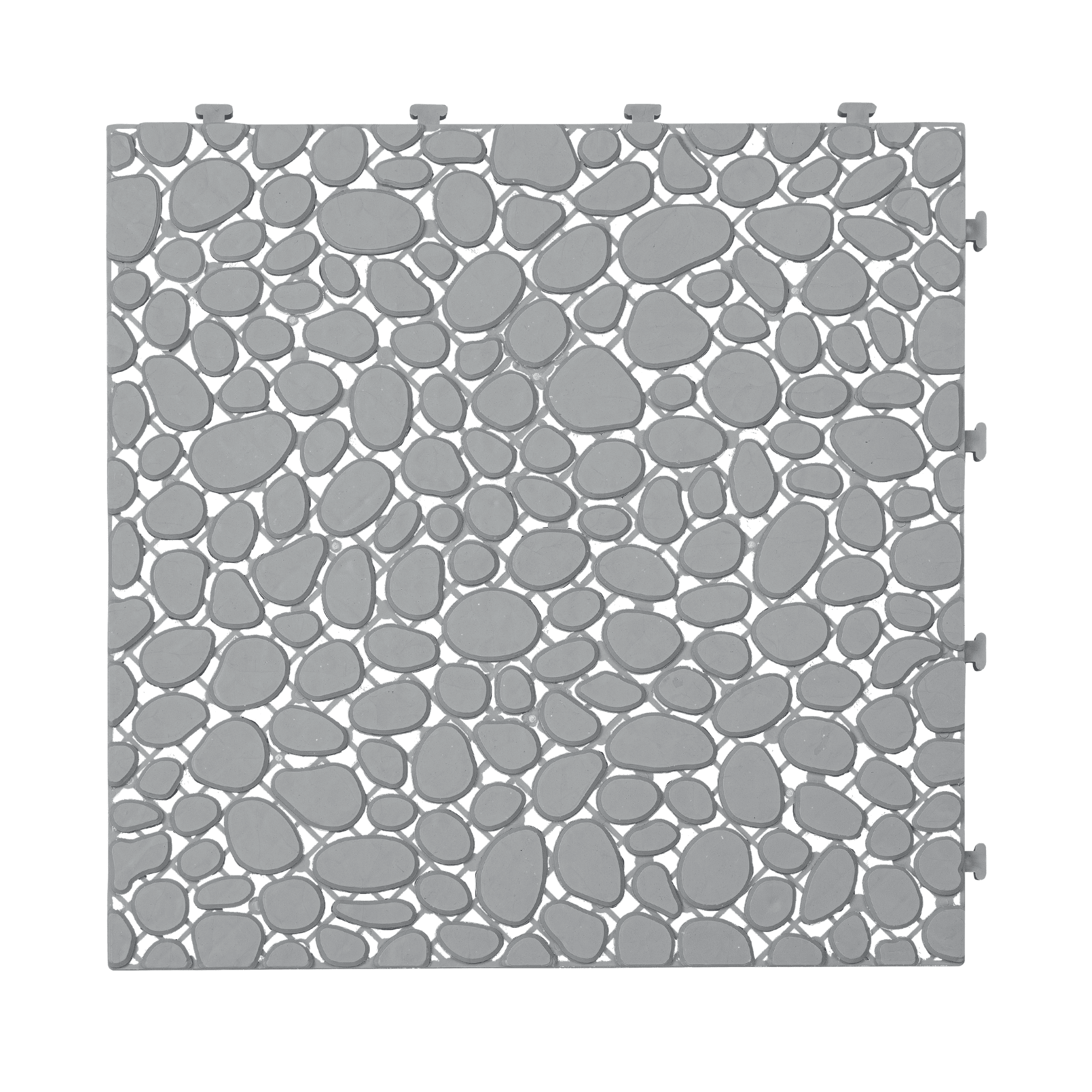 Gray Interlocking Deck Tiles Plastic Waterproof for Outdoor Bathroom Shower Balcony Porch Pack of 60