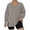 Gray, variant on Fall Sweatshirts for Women Plus Size V Neck Long Sleeve Tops Side Split Drop Shoulder Pullover