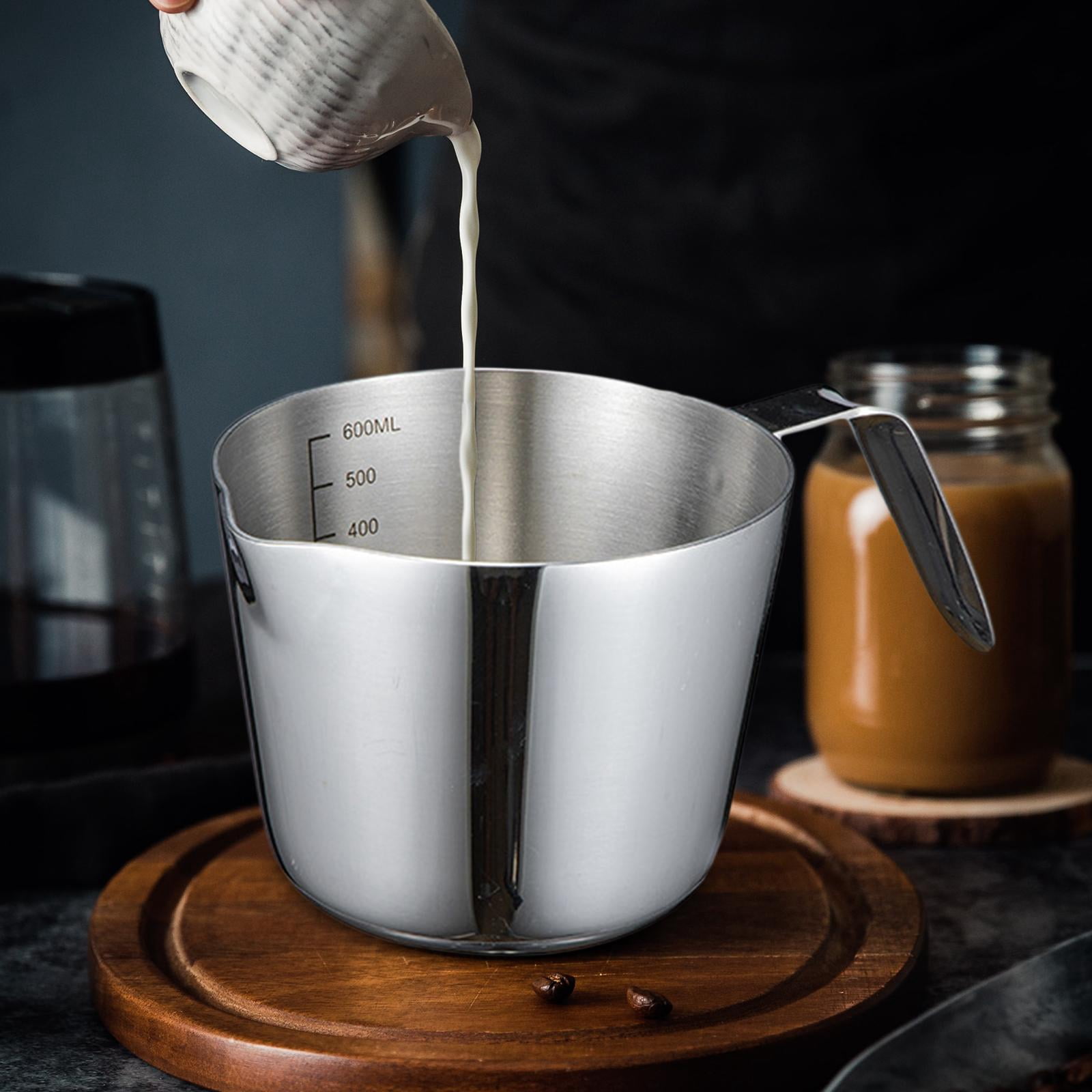 Fiocias Accurate Milk Frother Cup Durable Milk Frothing Pitcher Jug for Tea Coffee Sugar