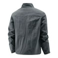 thumbnail image 4 of Lightweight Fall Jackets for Men 2025 Long Sleeve Stretchy Loose Stand Collar Zip Up Jacket with Pockets Outerwear, 4 of 6