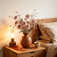 thumbnail image 6 of Artificial Fall Chrysanthemum Floral Stem, Dried Style Faux Flower Sprig With Long Flexible Branch, Rustic Harvest Vase Filler, Thanksgiving Table Mantel Home Decor, 6 of 6