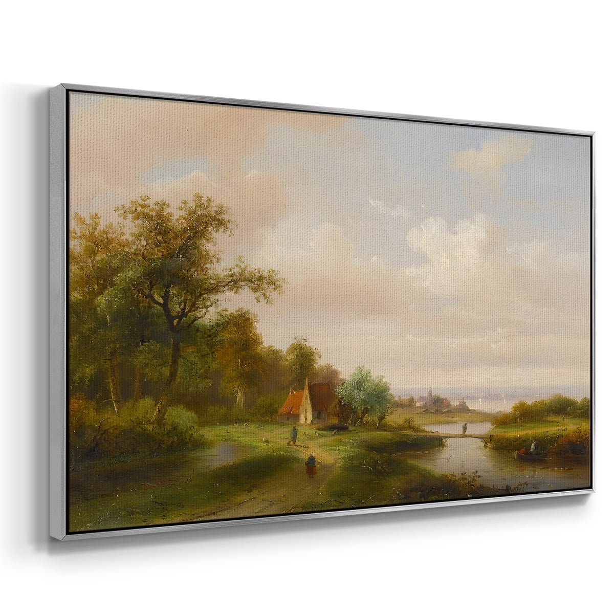 Vintage Animal Print-XII By Wexford Home Framed in Silver Wood Gallery Wrapped Canvas 27 in. x 41 in.