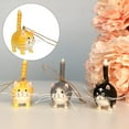 thumbnail image 4 of Lovely Resin Cat Figurine Hanging Ornament Statue for Car Tabletop Decor Decoration - Gold, 4 of 8
