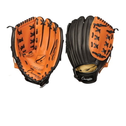 Champion Sports Baseball Softball Fielders Glove for Right Hand, Leather 11'' by Champion Sports