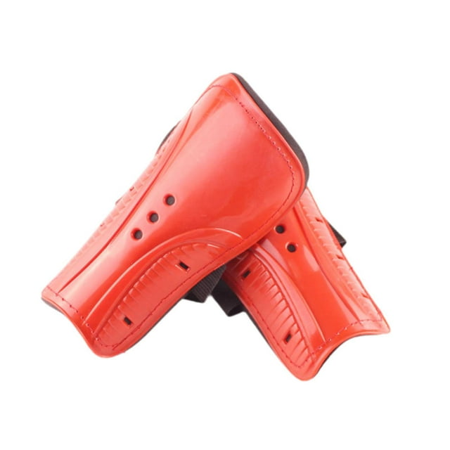 DYNWAVECA Soccer Shin Guards Calf Protective Gear Comfortable for All Ages Shinguards Football Game Calf Guards Leg Protector Red