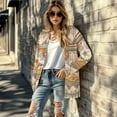 thumbnail image 5 of SCRAWLGOD Aztec Tribal Women Cardigan Sweaters for Fall Casual Cardigan Sweaters for Women Size S Long Sleeve Women's Cardigans with Pockets Comfy Soft Cardigans for Women Vacation, 5 of 7
