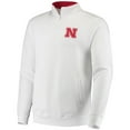 thumbnail image 2 of Men's Colosseum White Nebraska Huskers Tortugas Logo Quarter-Zip Jacket, 2 of 4