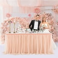 thumbnail image 5 of 6ft Tulle Table Skirt Baby Shower Tablecloth for Rectangle Tables Ruffle Tutu Table Skirts Desk Skirt for Princess Girls Birthday Party Cake Dessert Table Decorations, 5 of 6