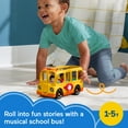 thumbnail image 4 of Fisher-Price Little People School Bus Musical Toddler Toy Vehicle with 2 Figures, 4 of 8