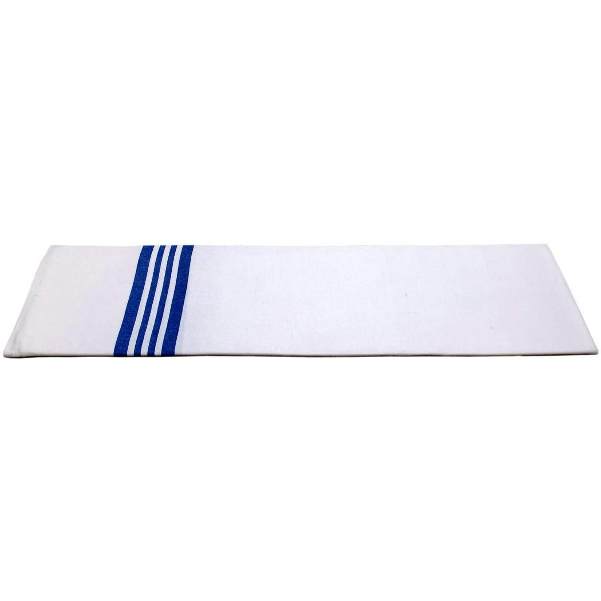 Clara Jones Premium Products Luxury Flannel Blanket Soft Cozy Comfortable Heavy Napping Sleeping Bed Blanket Lightweight White With Blue Stripe