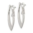 thumbnail image 2 of White Sterling Silver Earring Hoop Women'S 30 mm 11, 2 of 3