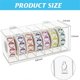 thumbnail image 4 of Acrylic Day of the Week Covered Label Dispenser 7-Slot Dispenser Day of the Wall Mount Sticker Roll, 4 of 5