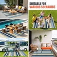 thumbnail image 4 of Blue Yellow Striped Outdoor Rug for Patio/Deck/Porch, Non-Slip Large Area Rug 5 x 7 Ft, Farmhouse Stripes Vintage Indoor Outdoor Rugs Washable Area Rugs, Reversible Camping Rug Carpet Runner, 4 of 8