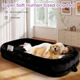 thumbnail image 2 of GlowPlume Human Dog Bed for Adults, 71"x43"x10" Human Size Dog Bed, Orthopedic, Waterproof Removable Washable Cover, Soft Calming Lounger for People & Pets, Black, 2 of 8