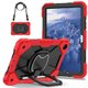 thumbnail image 2 of Funda Resistente a Golpes para Samsung Galaxy Tab A11, Funda Protectora de Silicona + Capa de PC con Rotación de 360°, Asa Cuadrada y Correa para el Hombro, Roja, para Galaxy Tab A11, 2 of 8