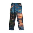 thumbnail image 3 of Lsque Twilight Canal Reflection Print Men's Pajama Pants, Lounge Pant - Comfortable Home Wear,Elastic Waistband, Stylish Design-XX-Large, 3 of 9