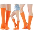 thumbnail image 4 of ToBeInStyle Pack of 3 Unisex Colorful One Size Fits Most Dress Crew Socks - Salmon, 4 of 6
