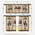 thumbnail image 5 of Rooster Kitchen Curtains Farmhouse Window Curtains Valance and Tier Set 36 Inch, Vintage Chicken Rod Pocket Short Tier Curtain for Bedroom Living Room, Rustic Small Cafe Kitchen Decor, 5 of 6