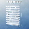 thumbnail image 4 of Umbrella Stands for Entryway Large Metal Umbrella Holder with Removable Water Tray and Hooks Decor Freestanding Rectangular Umbrella Hollow Rack for Home Office (White, 3.94 x 11.81 x 16.93 Inch), 4 of 6