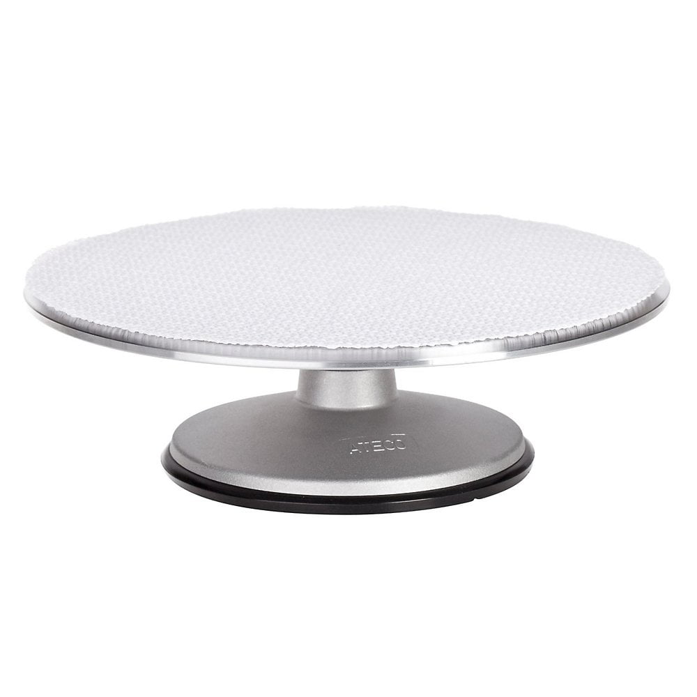 KUYUEOR 12''Rotating Cake Turntable Aluminium Alloy Revolving Cake Stand  with Non-Slipping Silicone Bottom,Ideal Cake Decorating Supply for Cake