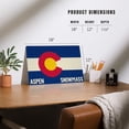 thumbnail image 4 of Aspen, Snowmass, Colorado, State Flag (12x18 Aluminum Art, Indoor Outdoor Metal Sign Decor), 4 of 5
