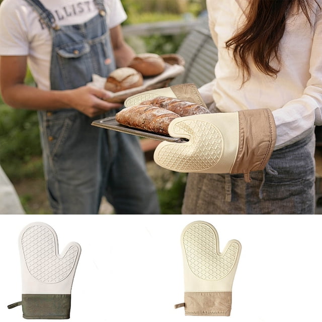 Xihbxyly Juego de Manoplas Térmicas para Horno, Diseño Elástico Extralargo, Tecnología de Agarre Antideslizante, Forro Suave para Mayor Comodidad, Protección Contra Altas Temperaturas, Utensilio de C