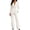 Beige, variant on Womens 2 Piece Business Casual Outfits Long Sleeve Blazer Straight Leg Pants Set Dressy Work Office Suit