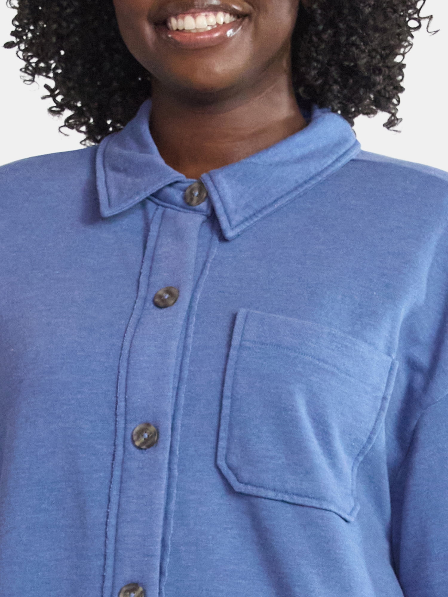 Terra & Sky Women's Plus Knit Shacket, Sizes 0X-5X