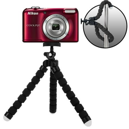 Acuvar 6.5“ inch Bendable Tripod for Small Digital Cameras with eCostConnection Microfiber