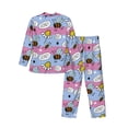 thumbnail image 2 of Bingfone Men'S Pajama Set 2 Piece Loungewear Pjs, Long Sleeve With Pajama Pants-Bees And Daisies Striped, 2 of 9