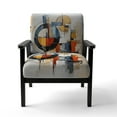 thumbnail image 4 of Designart "Colorful Mid Century Abstract Fusion I" Upholstered Mid-century Accent Chair and Mid-Century Modern Arm Chair - Multiple Color & Pattern, 4 of 7