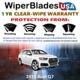 thumbnail image 2 of 2015 Audi Q7 Beam Wiper Blades Wipers w/1yr Warranty (Set of 3) w/Rear Wiper (WiperBladesUSA), 2 of 5