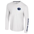 thumbnail image 2 of Men's Colosseum White Penn State Nittany Lions Logo Lockup 3-Hit Active Blend Long Sleeve T-Shirt, 2 of 3