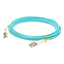 25M LOMM OM4 FIBER OPTIC MALE LC/LC 50/125 DUPLEX AQUA CABLE
