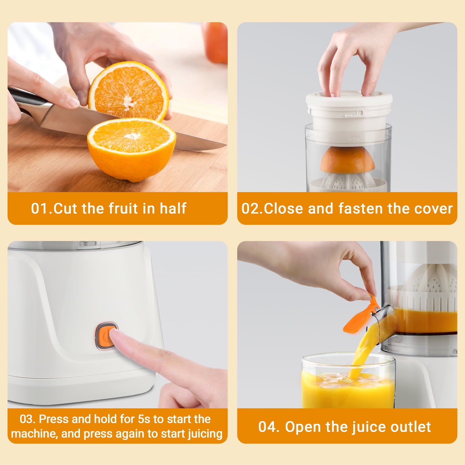 Inkbird Wireless Portable Citrus Juicer One - Button Freshness for Any Place  for lemons, limes, oranges, grapefruits, and other organic citrus fruits.