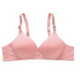 thumbnail image 4 of LLYwey Push up Bra Wireless Elderly Women Thin Breathable No Wire Comfortable Underwear Women's Bra Bra Women Size Cotton Demi Cup Bra Style LW-305 Pinks XXL, 4 of 4