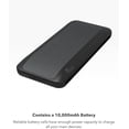 thumbnail image 2 of Halo 10000 AC - Contains a 10,000mAh Internal Battery with Built-in AC Wall Plug & Charging Cables - Black, 2 of 5