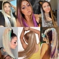 thumbnail image 5 of Silver Clip in Hair Tinsel Extensions Pack of 12 Pcs 24 Inch Glitter Heat Resistant Party Dazzle Fairy Hair Accessories Strands Kit(Silver, 24Inch 12Pcs), 5 of 7