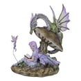 thumbnail image 2 of Amy Brown Bookworm Fairy With Pixie and Dragon By Toadstool Mushroom Figurine, 2 of 8