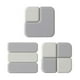 thumbnail image 4 of 3 protectores de pared para puerta, tope de puerta, pegatinas silenciosas, almohadilla protectora de pared simple Gris, 4 of 9