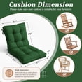 thumbnail image 2 of Kimunuk Outdoor Chair Cushions Set of 2, 42 x 21 x 4 in Non Slip Porch Swing Cushion Seat Back Cushions with Ties for Indoor Patio Rocking Chair, Green, 2 of 7